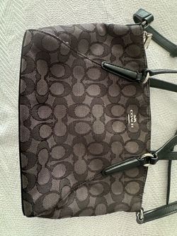 Coach Mini Kelsey Crossbody Purse Signature Jacquard Black Brown Bag
