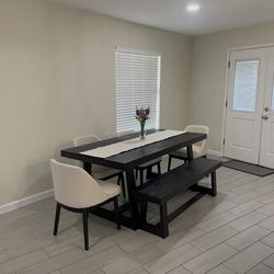 Dining Table With Bench/chairs Not Included 