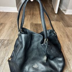 Coach Bag - Black Pebble Leather