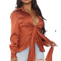Fashion Nova Satin Shirt