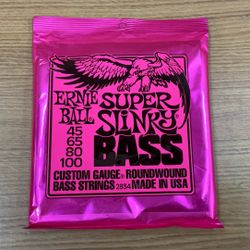ERNIE BALL SUPER SLINKY BASS STRINGS.