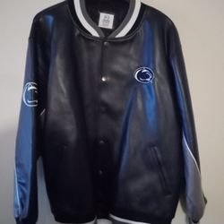 NEW- Mens 2X  PLeather Penn State Jacket