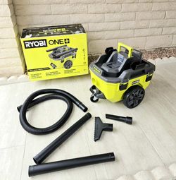 RYOBI 18V Rooling 6 Gal Wet Dry Vacuum