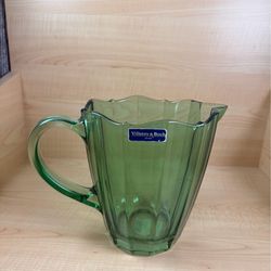 Villeroy & Boch 1748 - Heavy Glass Green Pitcher