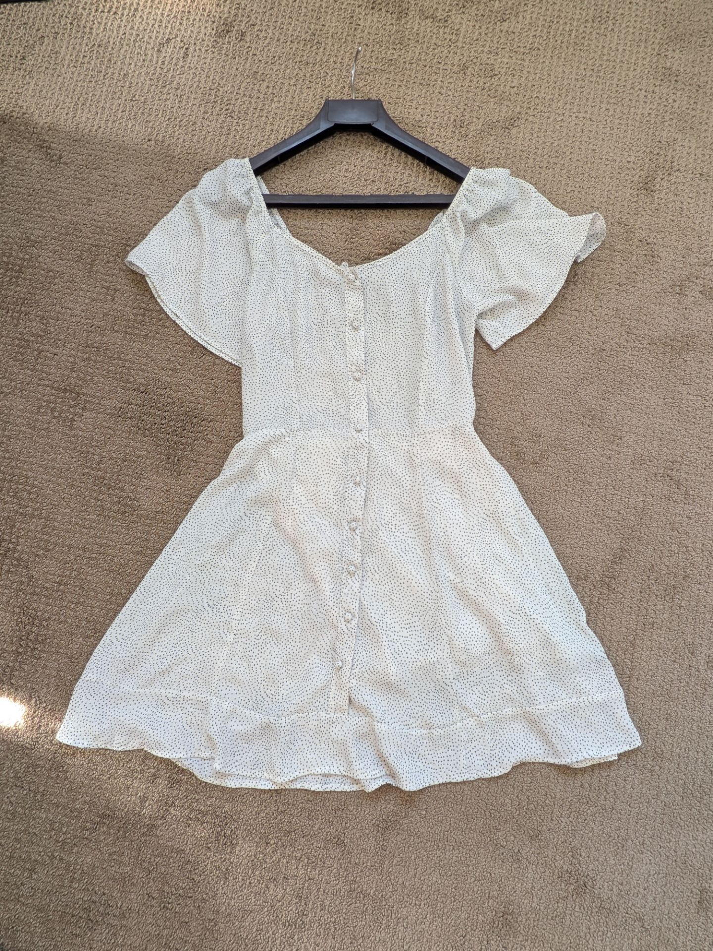 Beautiful polka dot summer white dress