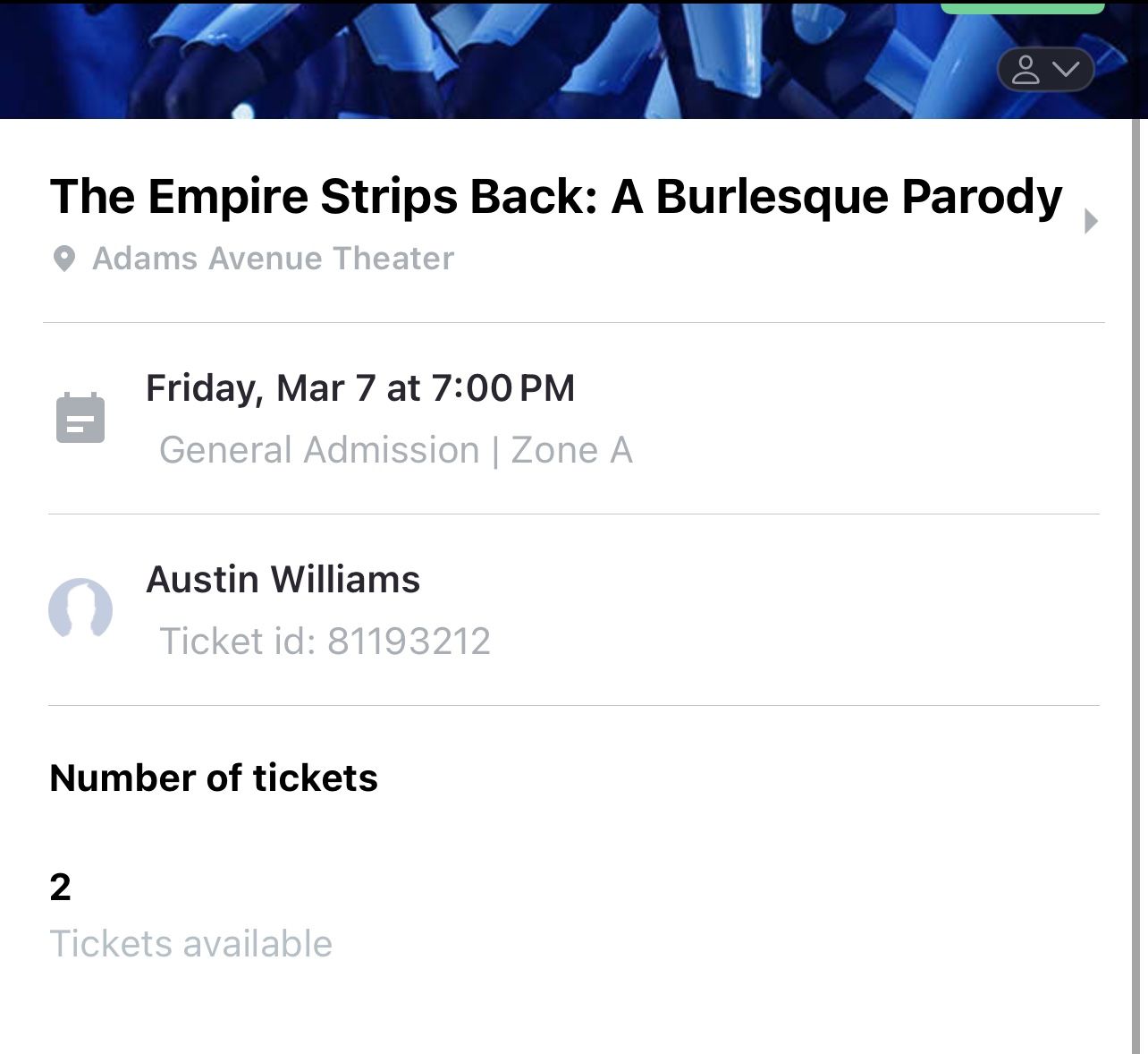 Empire Strips Back Zone A Tickets March 7th