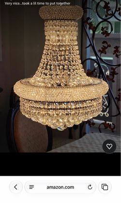 rand New Homeooze Empire Crystal Chandelier – Gold – 10 Lights