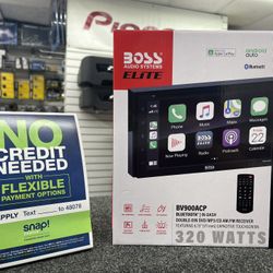 Boss Elite BV900ACP Apple Carplay Touch Screen Stereo System Double Din