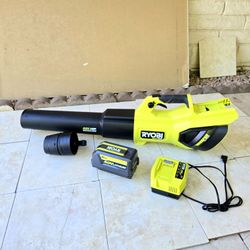 RYOBI 40V HP Whisper Series Leaf Blower Kit 730CFM with 6Ah Battery and Fast Charger