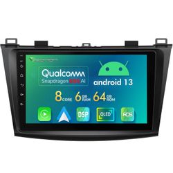Eonon Android 13 Car Stereo for Mazda 3 2010-2013, Octa Core 6+64GB, Wireless CarPlay & Android Auto Car Radio, 9 Inch Touchscreen Car Stereo Receiver