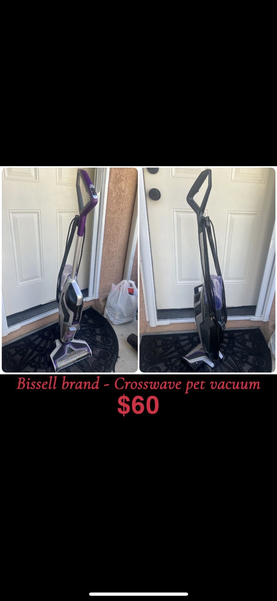 Bissell brand Crosswave pet vacuum