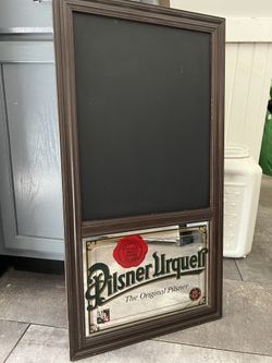Vintage Pilsner Urquell Chalk Board And Sign 
