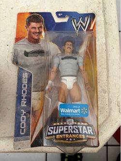 Cody Rhodes WWE entrances action figure with mustache shirt