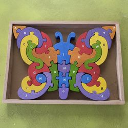 ABC Wooden Butterfly 🦋 Puzzle 