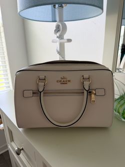 Coach Soft Chalk White/Cream Pebbled Leather Satchel Bag