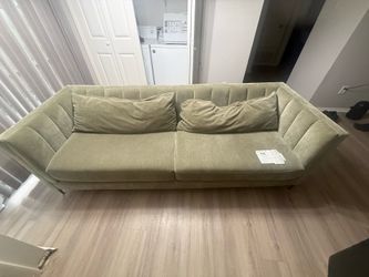 Couch set/ velvet fabric/ Olive sage green