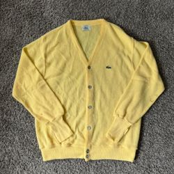 Yellow Lacoste cardigan
