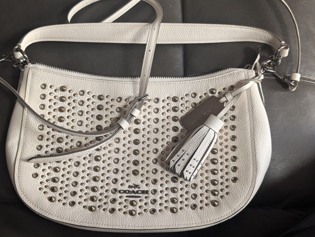 All Over Studs Chelsea Crossbody in Pebble Leather