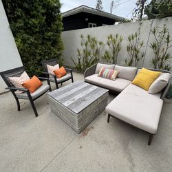 Patio Set Chaise Sofa and Chairs