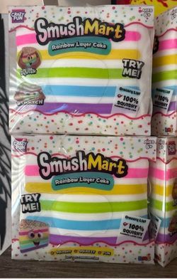 Crazy Fun SmushMart Rainbow Layer Cake Squishy Toy