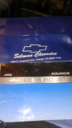 Chevy avalanche car manual