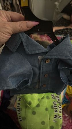 Dog s Denim Button-Up Shirt