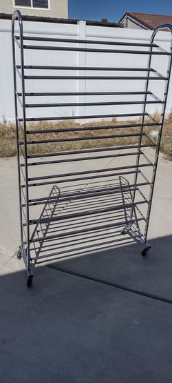 Large Rolling Shoe Rack with Wheels