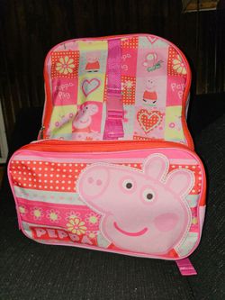 Peppa Pig Kids Backpack with Lunch Bag