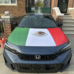 Mexico Flag Car Hood Cover Fits All Cars