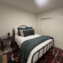 Queen DreamCloud Mattress and Iron Bed Frame