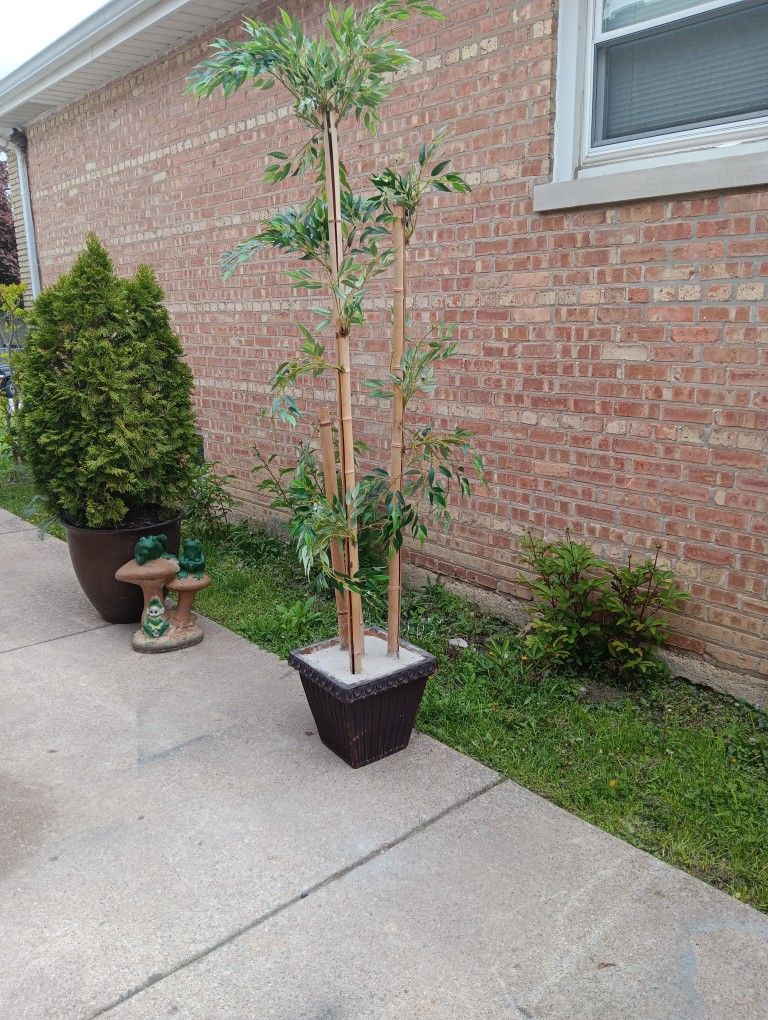 88" H Artificial Bamboo Plant With Pot