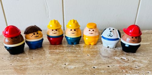 Vintage Little Tikes Toddle Tots Lot of 7 Chunky Figures People