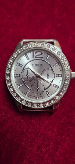 Rumours Quartz Watch with Crystal Bezel
