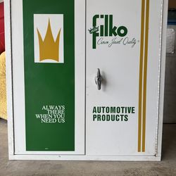 Vintage Filko Automotive Steel Storage Cabinet