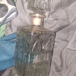 Vintage Glass Bottle With Top