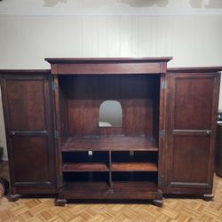 Dark Wood Entertainment Cabinet/Armoire