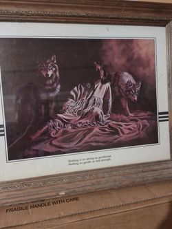 Framed Wolf Picture 
