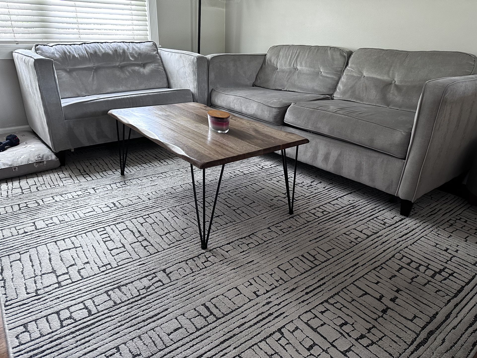 Gray Couch & Loveseat Sleeper Sofa
