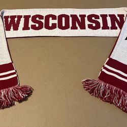 Wisconsin Badgers Football  Red an White Scarf