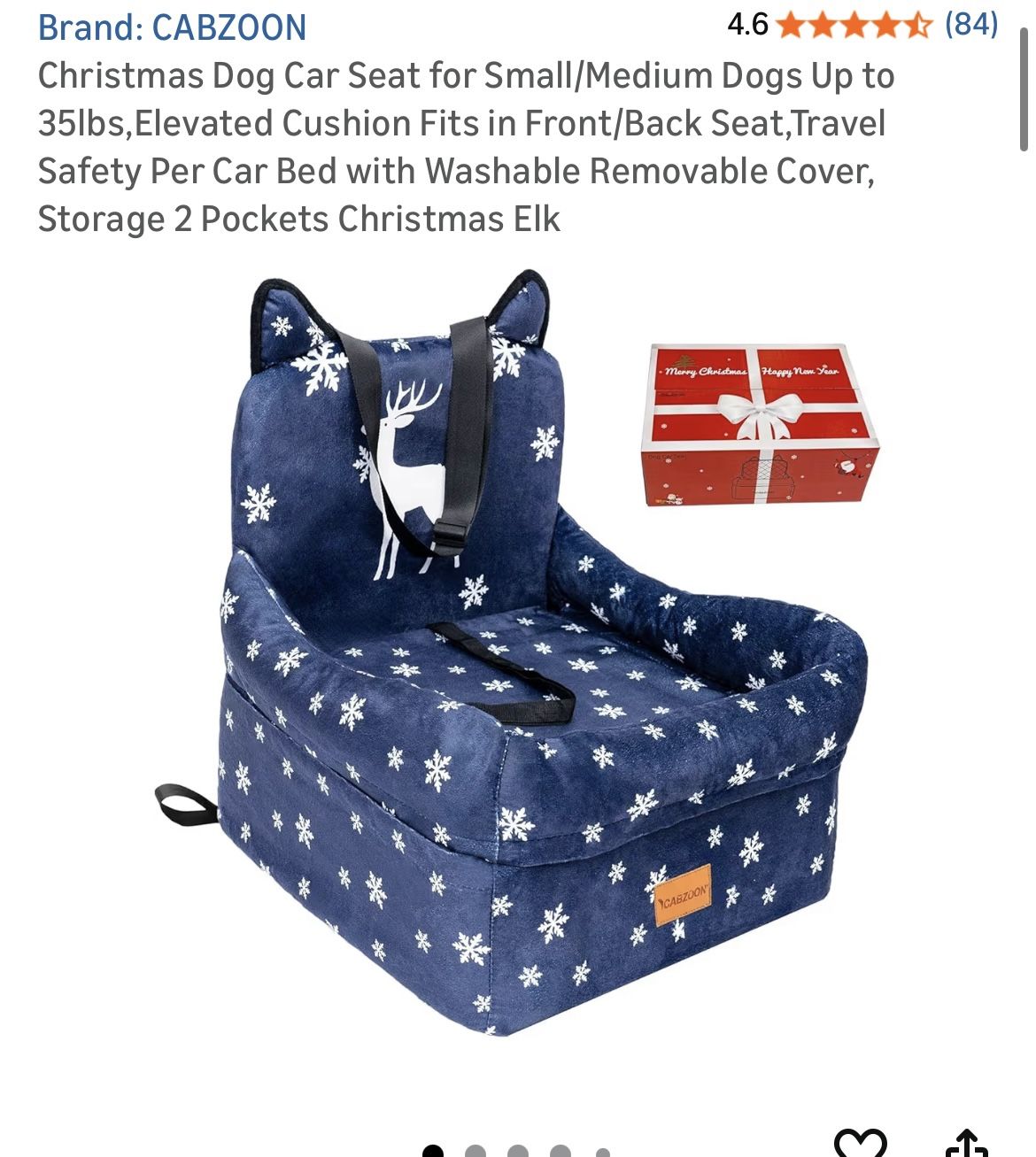 Brand New : Dog Car Seat for Small/Medium Dogs Up to 35lbs