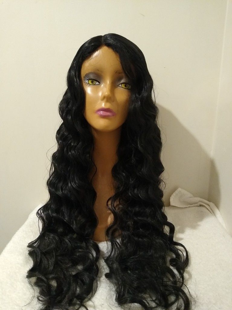 Human Hair Blend Wig