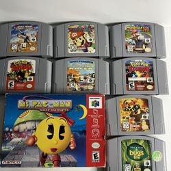 Nintendo 64 Games Lot Of 9 Mario Party,Pokémon,Star Wars 