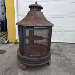Outdoor fire Pit  chiminea with grill $100