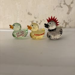 Three swarovski ducks
