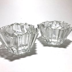 2 Crystal Candle Holders 
