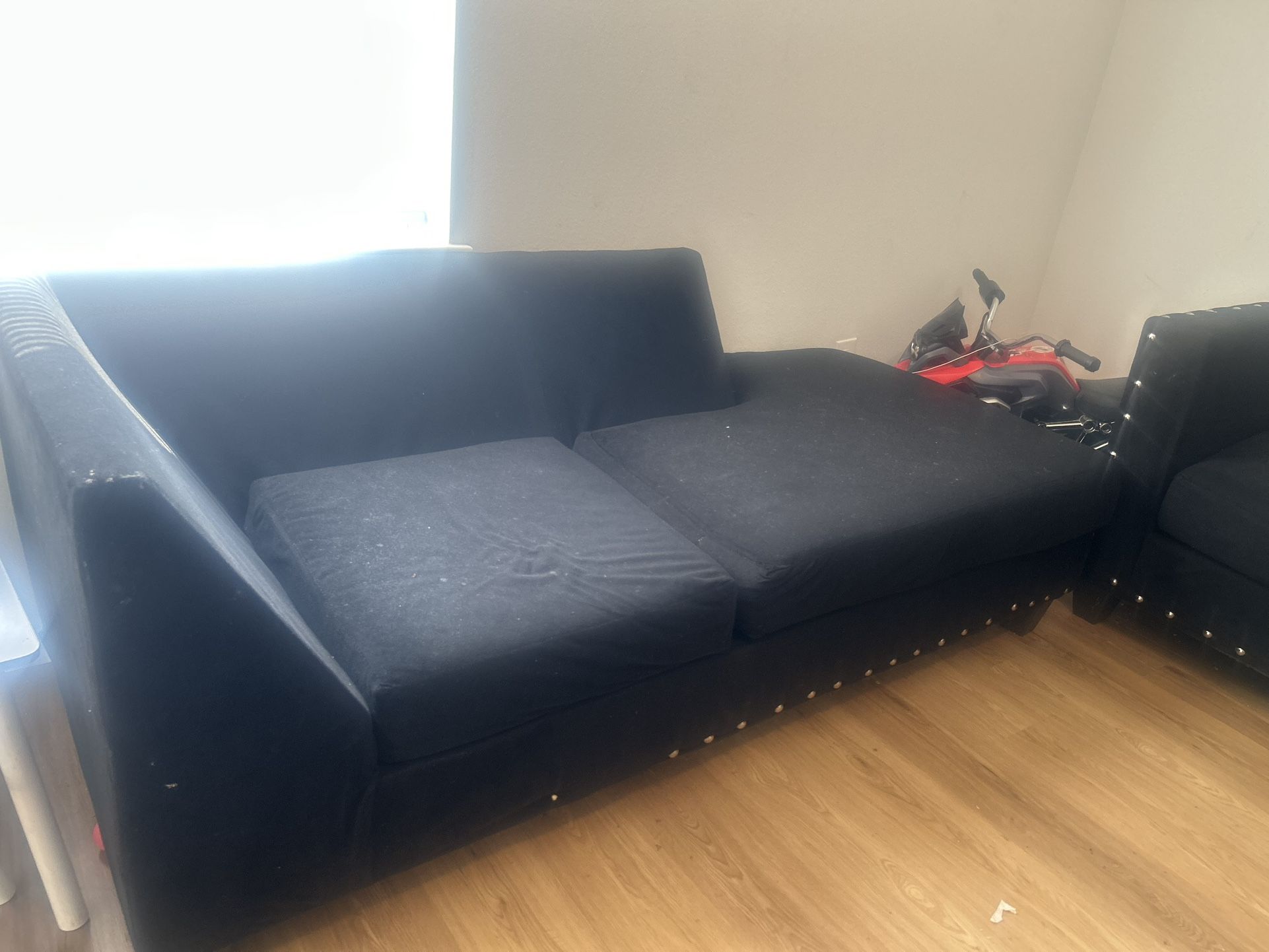 Used Couch Black Missing Middle sectional piece