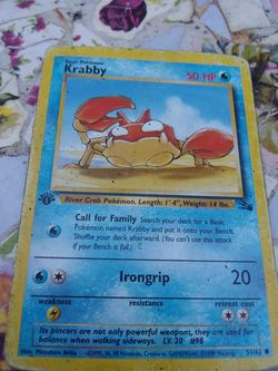 Pokemon 1st edition Cards Krabby /Kingler