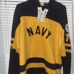 Champion U.S. Navy Athletic Dept. Hockey Styled Pullover Size M Pre Owned 