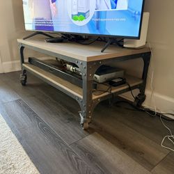 Railroad Cart Type Coffee Table Tv Stand