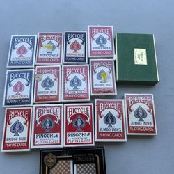 Vintage Playing Cards Sealed In Plastic Lot